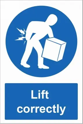 Lift Correctly | SafetySigns.mu