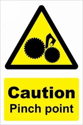 Caution Pinch Point | SafetySigns.mu