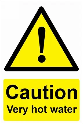 Caution Very Hot Water