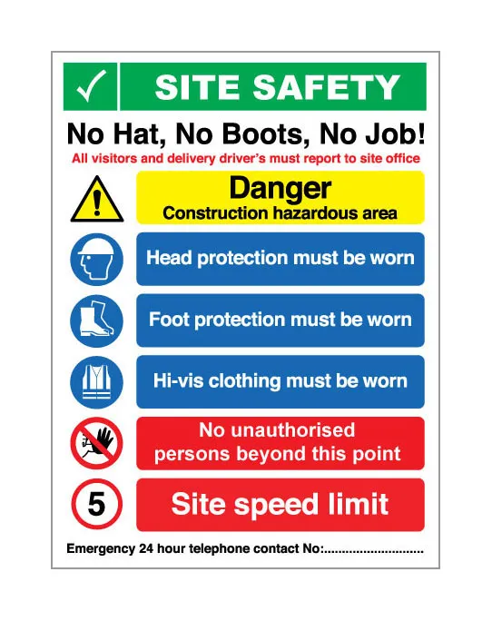 Site Safety Notice E | SafetySigns.mu