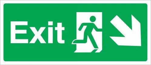 [EX108] Exit Arrow Diagonal Down Right