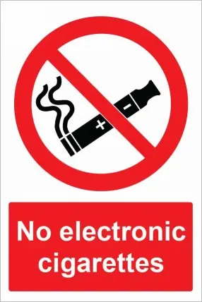 No electronic cigarettes