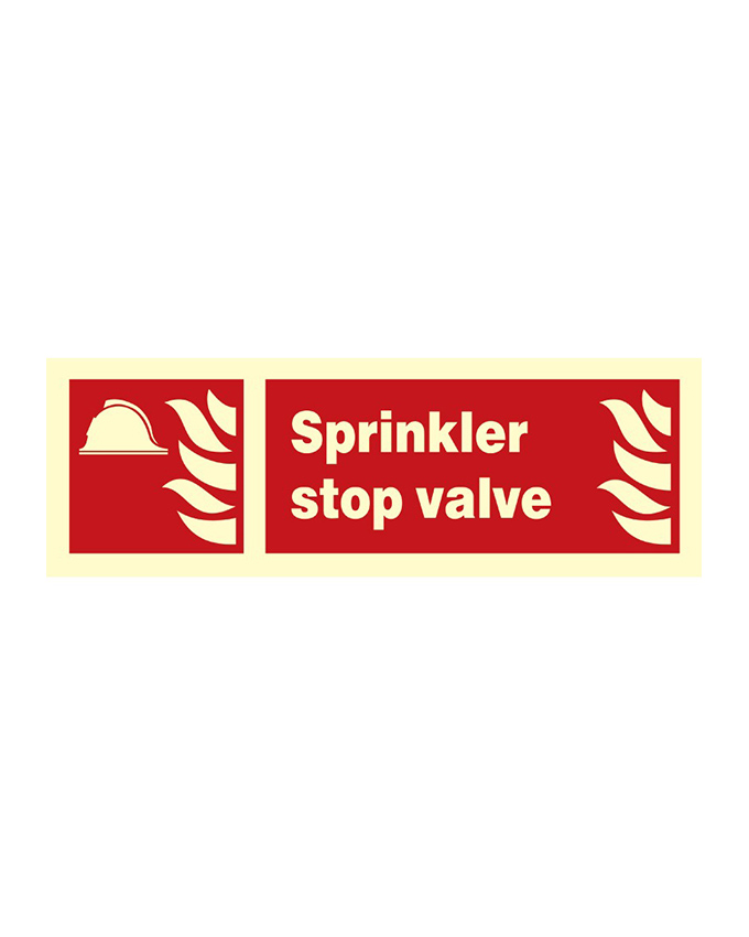 Sprinkler Stop Valve Red | SafetySigns.mu