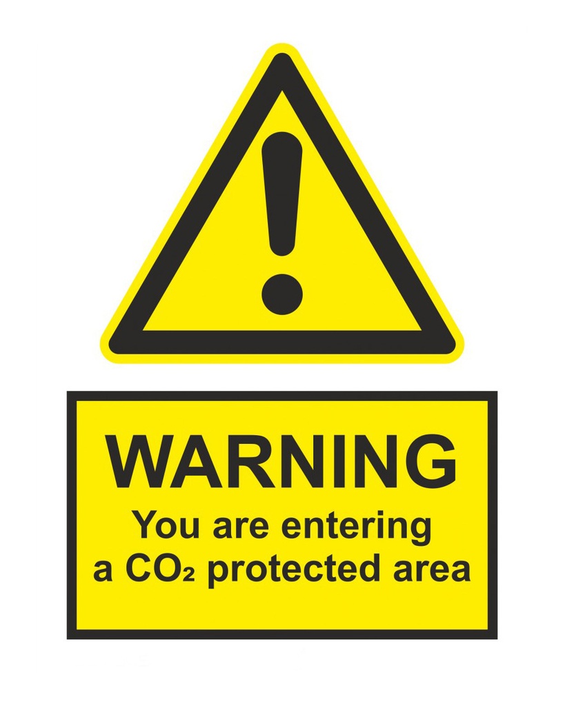 Co2 Protected Area Aluminum Sign | SafetySigns.mu