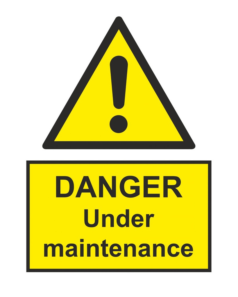 Under Maintenance Aluminum Sign | SafetySigns.mu