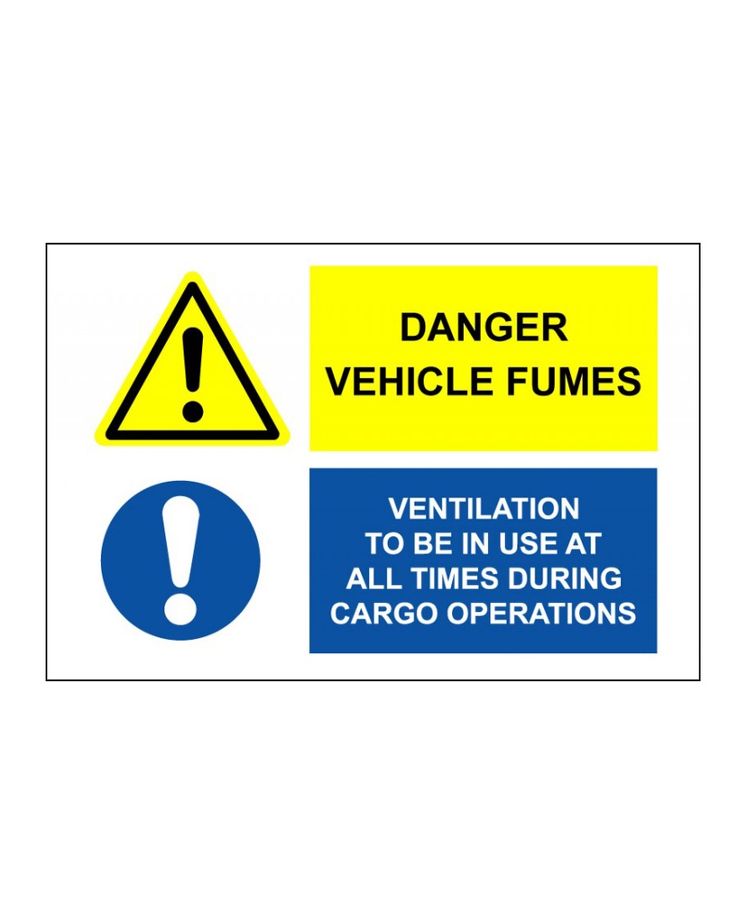 Beware Vehicle Fumes | SafetySigns.mu