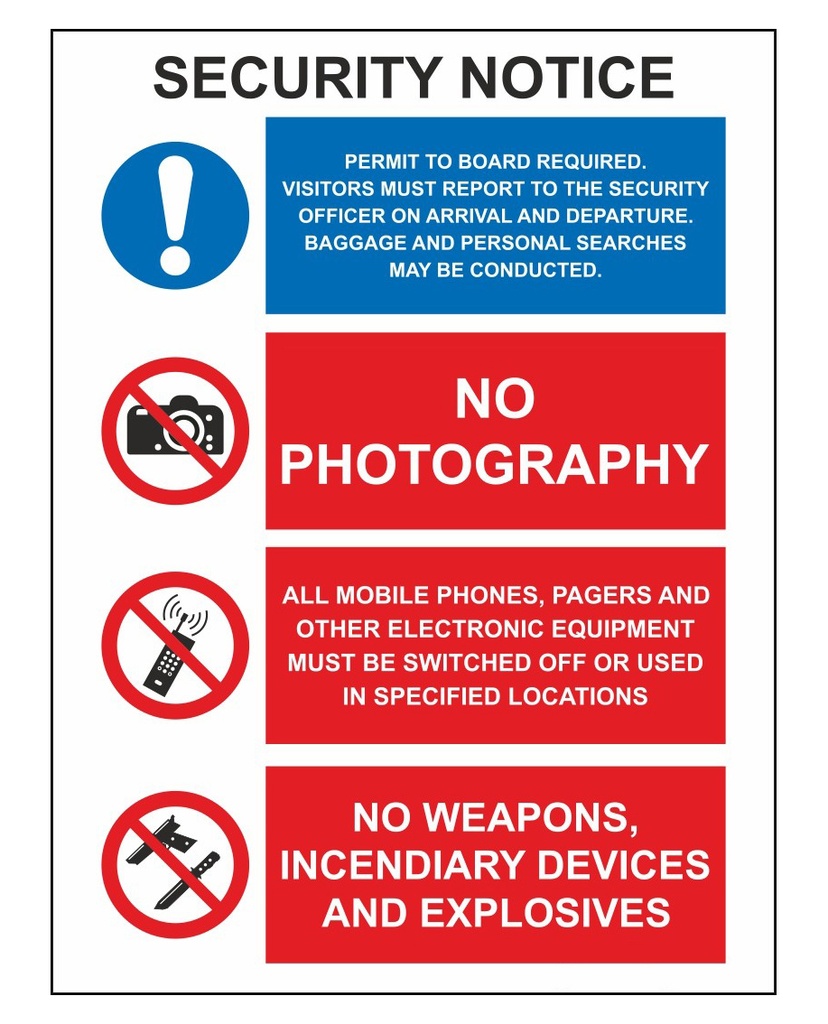 Security Notice Poster | SafetySigns.mu