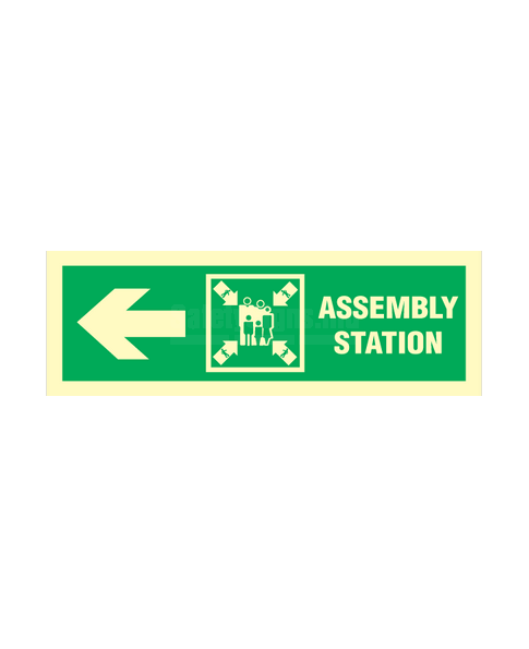 Assembly station arrow left | SafetySigns.mu