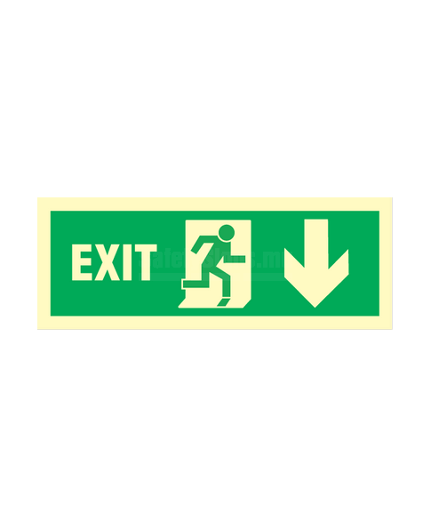 Exit Right, Arrow Down | SafetySigns.mu