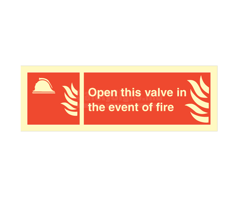 Open This Valve In The... | SafetySigns.mu