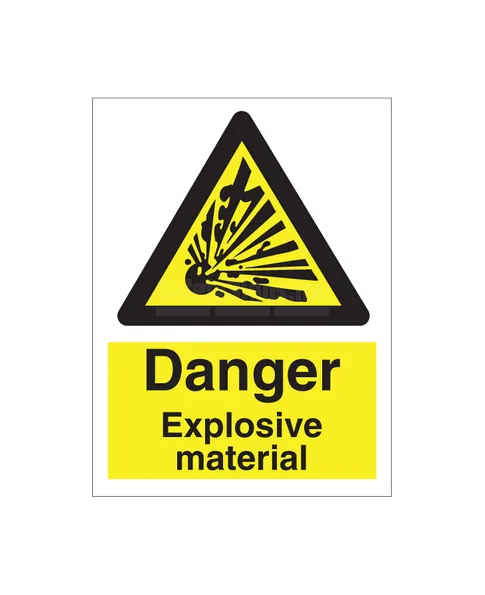 Danger Explosive Material | SafetySigns.mu