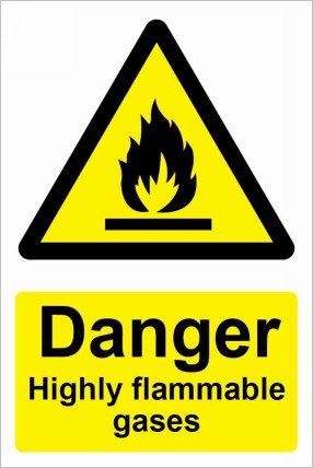 Danger Highly Flammable Gases