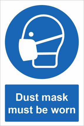 Dust mask must be worn