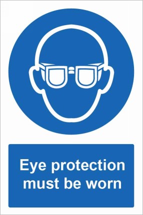 Eye Protection must be worn