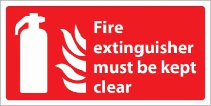 Fire Extinguisher must be kept clear
