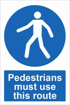 Pedestrians must use this route