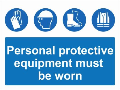 Personal protective equipment must be worn