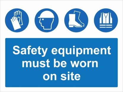 Safety equipment must be worn on site