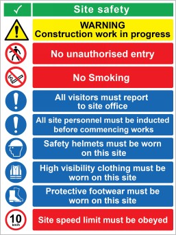 Multimessage Construction Site Signage
